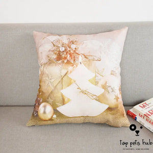 Festive Christmas Linen Pillowcase