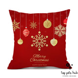 Festive Christmas Linen Pillowcase