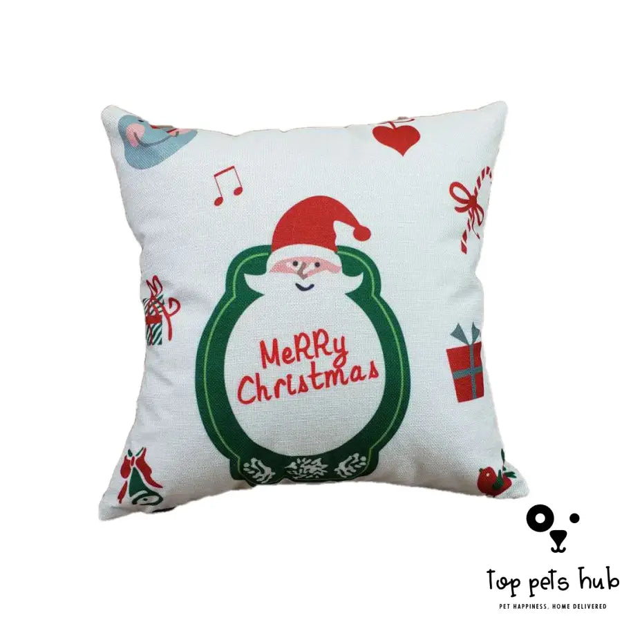 Festive Christmas Linen Pillowcase