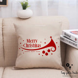 Festive Christmas Linen Pillowcase