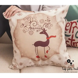 Festive Christmas Linen Pillowcase