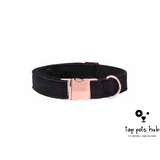 Christmas Black Soft Collar and Leash Gifts for Dogs Cats -
