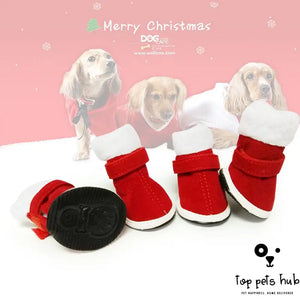 Cozy Christmas Pet Shoes