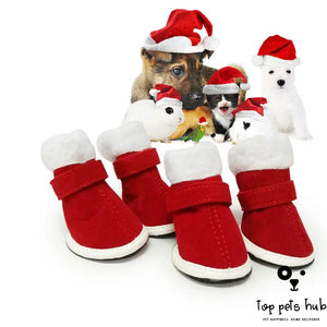 Cozy Christmas Pet Shoes