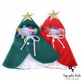 Festive Cat Clothes Cape for Christmas and Halloween