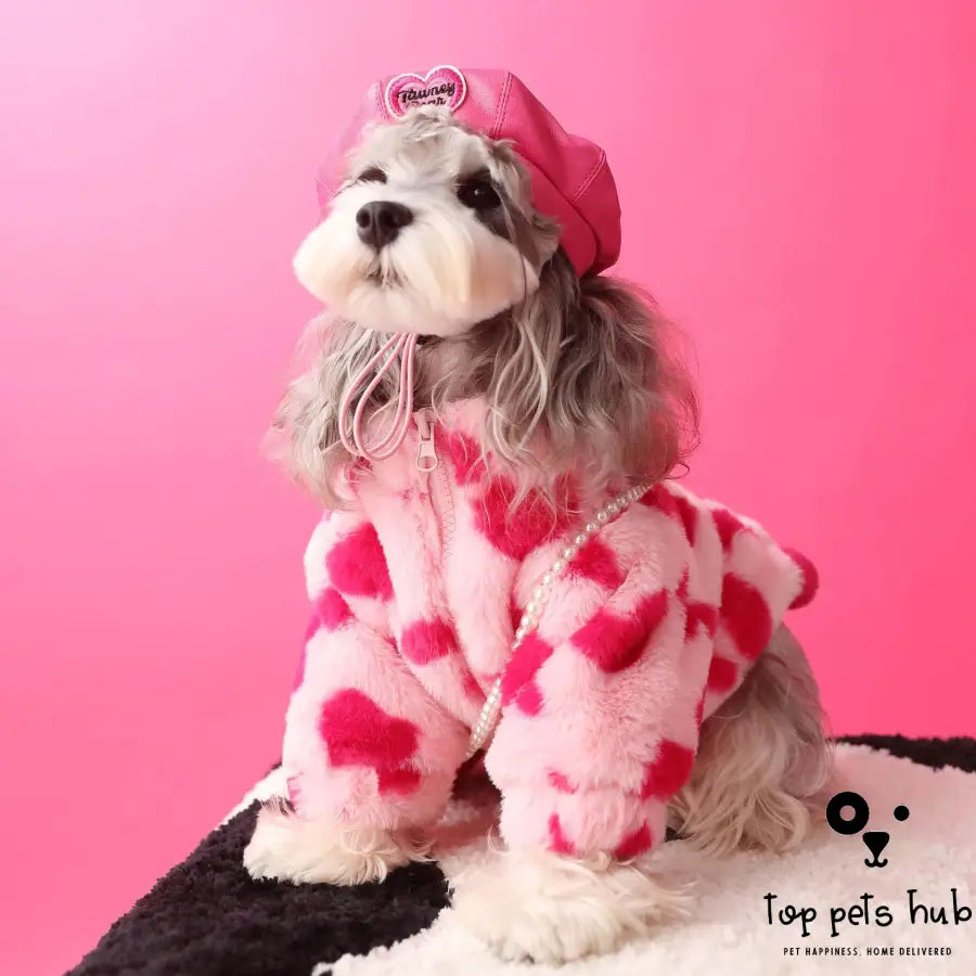 Warm Love Plush Dog Coat