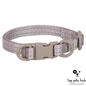 Reflective Dog Collar with Double D Ring Buckle