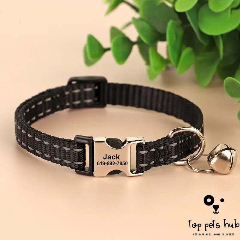 Reflective Engraved Cat Collar