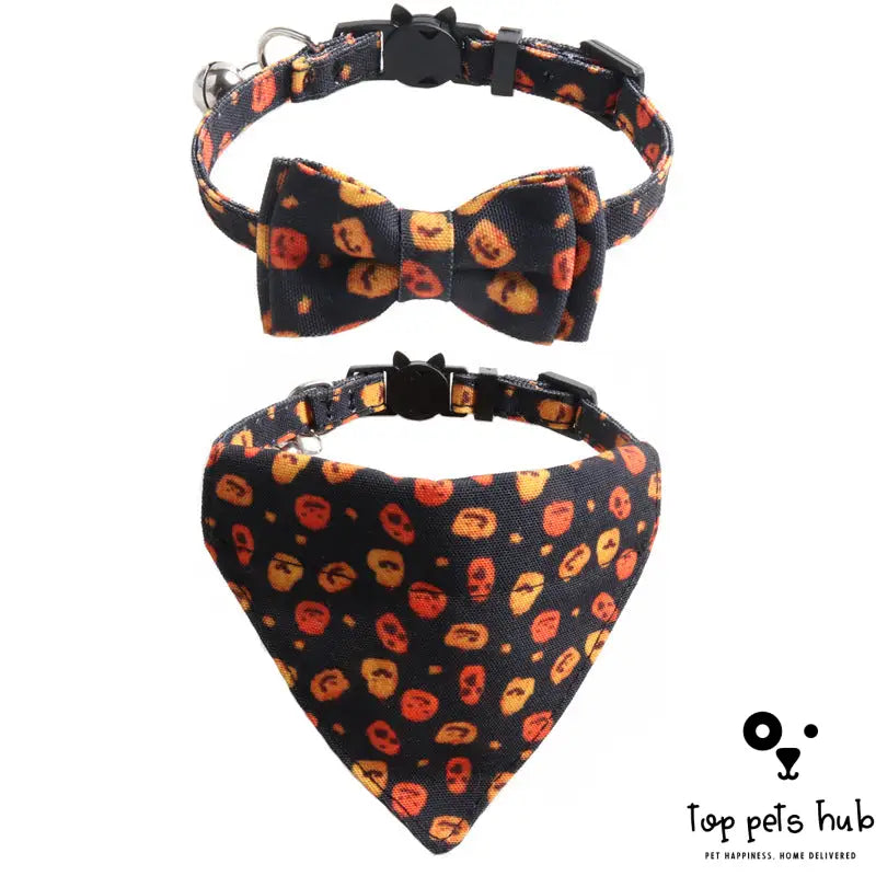 Pumpkin Cat Collar Set