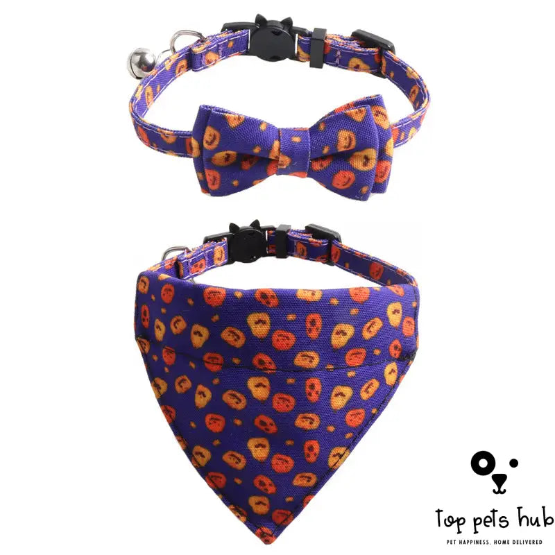 Pumpkin Cat Collar Set