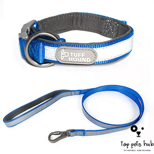 SafeTrack Reflective Full Neck Dog Collar and Leash Set