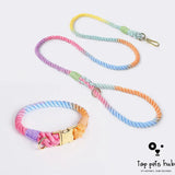 Stylish Gradient Cotton Rope Pet Collar