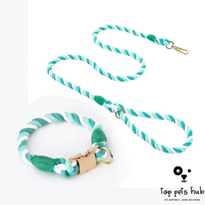 Stylish Gradient Cotton Rope Pet Collar