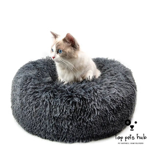 Round Plush Dog Bed