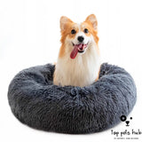 Round Plush Dog Bed