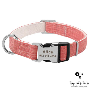 Custom Dog Collar with Personalized Tag