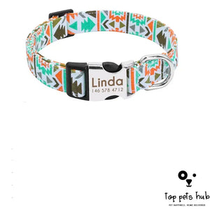 Custom Dog Collar with Personalized Tag