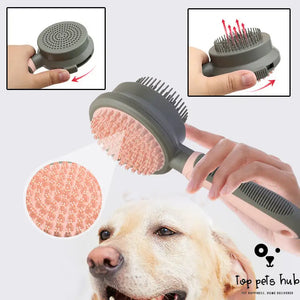 Self-Cleaning Slicker Brush for Pet Hair Removal