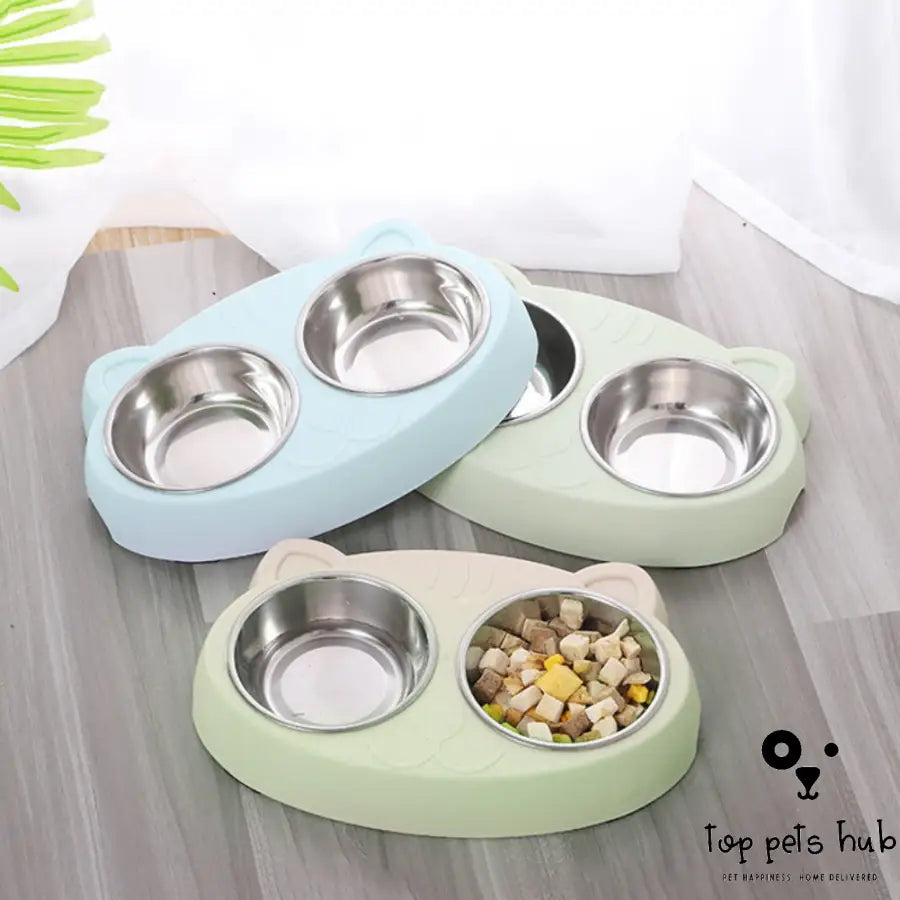 Stainless Steel Double Pet Bowls