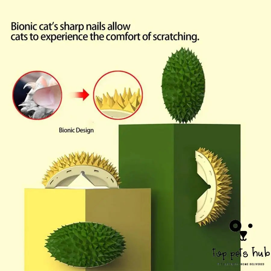 Durian Cat Brush Dog Self Groomer Wall Corner Scratcher