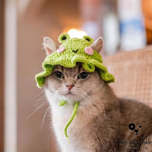 Cute Cat Knitted Hat with Lace