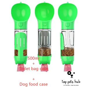 3-in-1 Portable Pet Water and Food Bottle with Garbage Bag