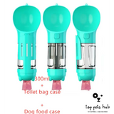 3-in-1 Portable Pet Water and Food Bottle with Garbage Bag