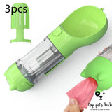 3-in-1 Portable Pet Water and Food Bottle with Garbage Bag