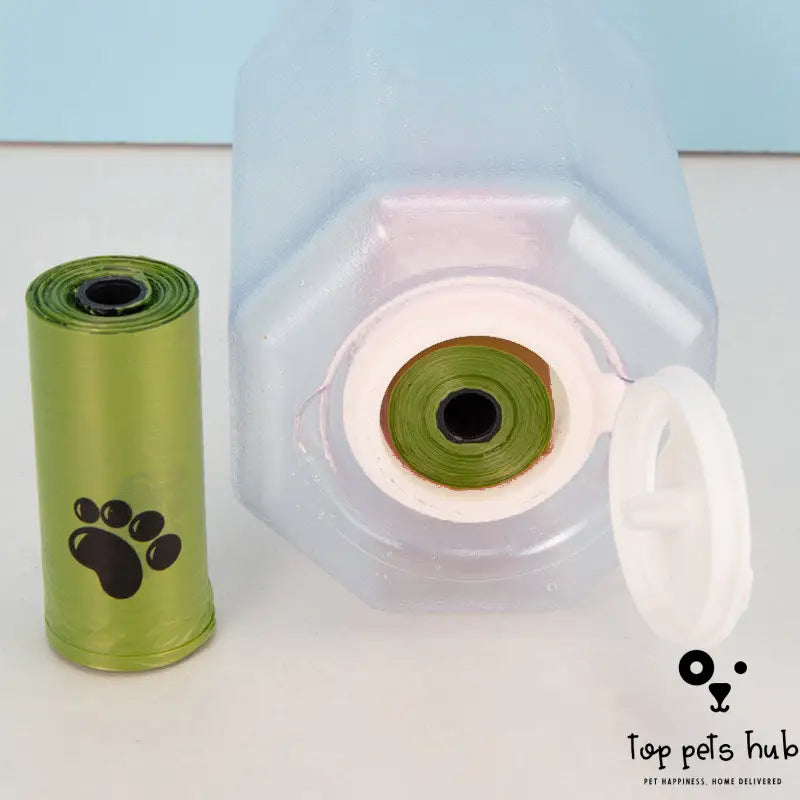 3-in-1 Portable Pet Water Bottle with Food Feeder and Poop