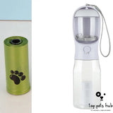 3-in-1 Portable Pet Water Bottle with Food Feeder and Poop