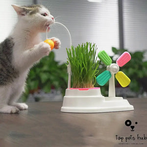 Funny Windmill Cat Stick Toy