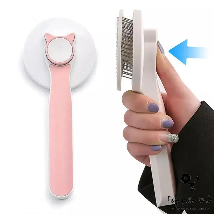 Self-Cleaning Cat Grooming Brush