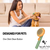 PurrfectPaws Pumpkin Self-Cleaning Slicker Brush