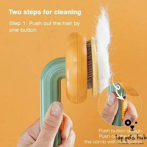 PurrfectPaws Pumpkin Self-Cleaning Slicker Brush