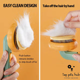 PurrfectPaws Pumpkin Self-Cleaning Slicker Brush