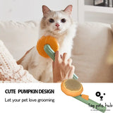 PurrfectPaws Pumpkin Self-Cleaning Slicker Brush