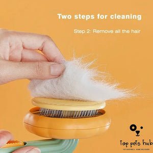 PurrfectPaws Pumpkin Self-Cleaning Slicker Brush