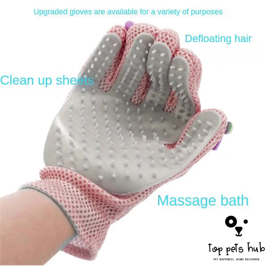 2-in-1 Pet Grooming and Massage Gloves