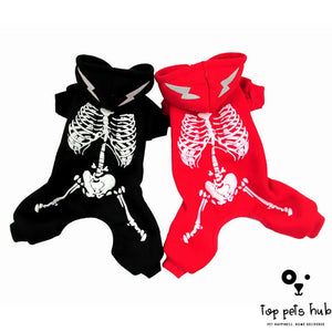 Halloween Skull Print Dog Clothes