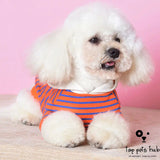 Striped Hooded Pet Sweater