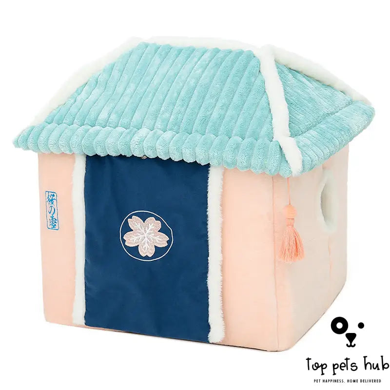 Removable and Washable Enclosed Cat House Villa