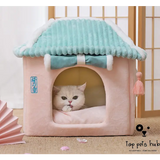 Removable and Washable Enclosed Cat House Villa