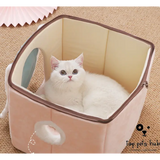 Removable and Washable Enclosed Cat House Villa