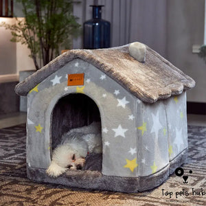 Foldable Winter Dog House Bed