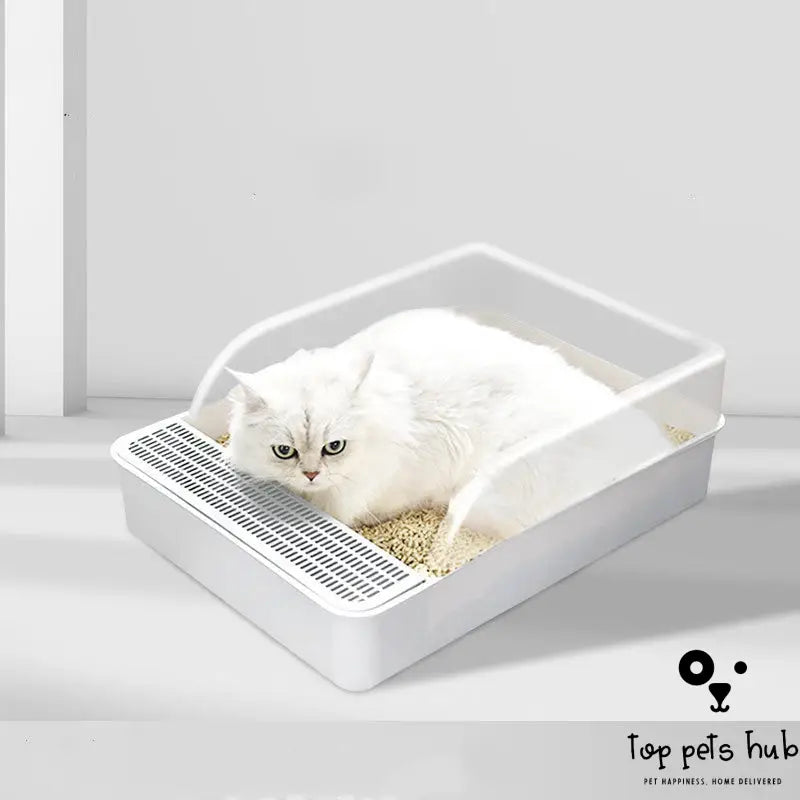 Semi-Enclosed Cat Litter Box