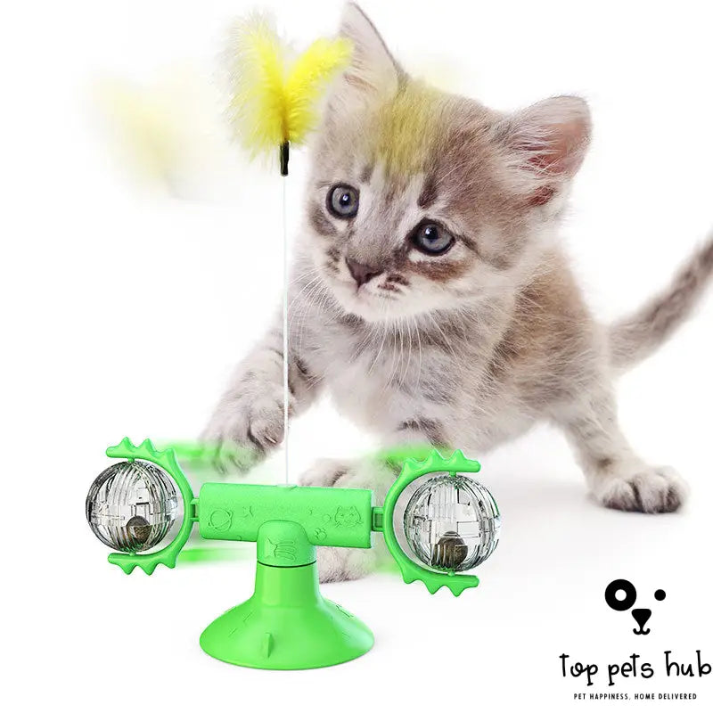 Rotating Windmill Cat Toy