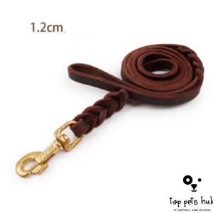 First Layer Leather Dog Leash for Large Dogs