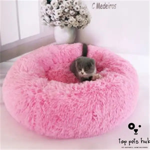 CozyNest Round Long Hairy Cat Mattress