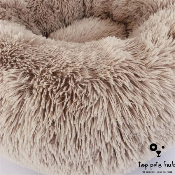 CozyNest Round Long Hairy Cat Mattress