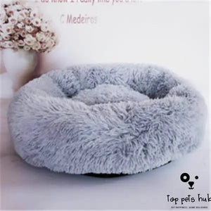 CozyNest Round Long Hairy Cat Mattress